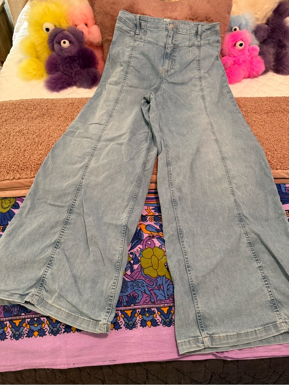 We the Free Free People Light Wash Stretchy Wide Leg Women’s Jeans